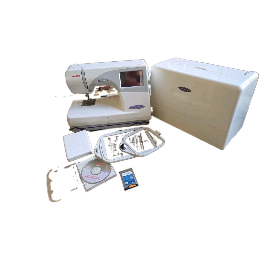 Janome Memory Craft 9700 Computerized Sewing Embroidery Machine With Hoops - Picture 2 of 16